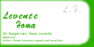 levente homa business card